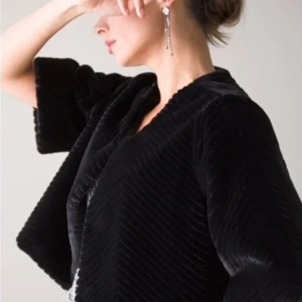 *NWT* WHBM Super Soft Faux Fur Bolero STYLE: 570337846 Size S - Picture 4 of 13